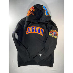 Jordan Black Hoodie with Championship Patches Youth Large